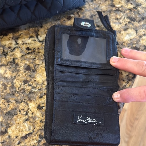 Vera Bradley Black Quilted Margie Handbag With Retired VB Bifold Wallet, NWOT - Picture 13 of 16